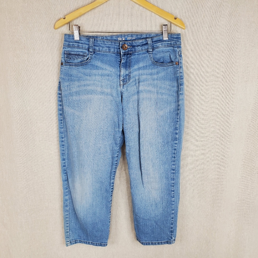 ♡ Style & Co. Capri Blue Jeans Size 8P